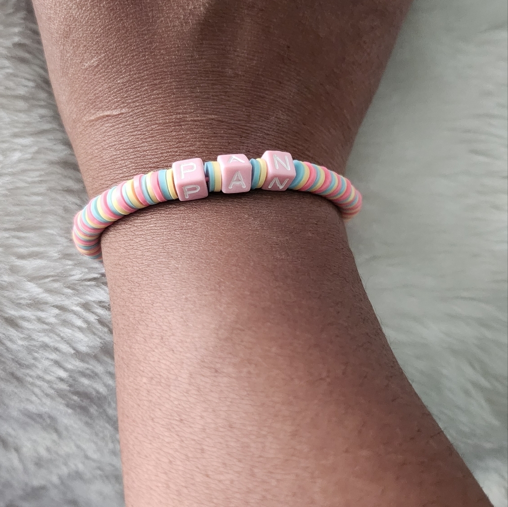 Pansexual pride flag bracelet